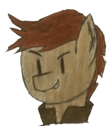 Size: 1319x1500 | Tagged: safe, artist:antique1899, oc, oc only, oc:toffee scotch, pony, bust, clothes, grin, jacket, leather jacket, request, simple background, smiling, solo, transparent background