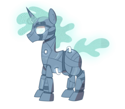 Size: 1024x890 | Tagged: safe, artist:ashidaii, oc, oc only, oc:nebula, pony, robot, robot pony, simple background, solo, transparent background