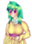 Size: 886x1200 | Tagged: safe, artist:naruhina888, oc, oc only, oc:honey drops, human, hybrid, female, humanized, interspecies offspring, offspring, parent:discord, parent:fluttershy, parents:discoshy, pregnant, signature, simple background, solo, transparent background