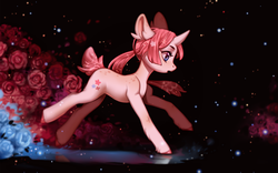 Size: 4038x2512 | Tagged: safe, artist:aphphphphp, oc, oc only, pony, unicorn, colored hooves, curved horn, female, horn, mare, running, solo, unshorn fetlocks