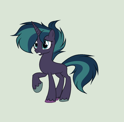 Size: 1100x1088 | Tagged: safe, artist:roseloverofpastels, oc, oc only, pony, unicorn, concave belly, male, offspring, parent:shining armor, parent:tempest shadow, parents:shiningshadow, simple background, slender, solo, stallion, thin
