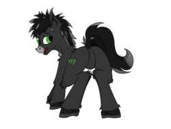 Size: 512x384 | Tagged: safe, artist:pegasko, oc, oc only, oc:eytlin, pony, back, butt, colt, featureless crotch, looking at you, looking back, looking back at you, male, open mouth, plot, raised tail, simple background, solo, tail, transparent background