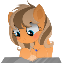 Size: 3500x3500 | Tagged: safe, artist:darkest-lunar-flower, oc, oc:elegant etcher, earth pony, pony, blushing, chest fluff, cute, ear fluff, high res, simple background, smiling, transparent background