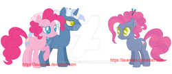 Size: 1024x443 | Tagged: safe, artist:lavaroses, pinkie pie, pokey pierce, g4, family, male, offspring, parent:pinkie pie, parent:pokey pierce, parents:pokeypie, ship:pokeypie, shipping, straight