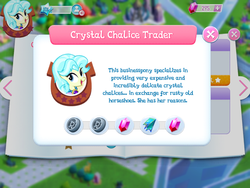 Size: 2048x1536 | Tagged: safe, gameloft, amethyst gleam, ammie thyst, crystal pony, earth pony, pony, g4, my little pony: magic princess, crystal empire, game, game screencap, introduction card