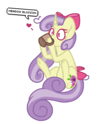 Size: 758x964 | Tagged: safe, artist:chococakebabe, oc, oc only, oc:meadow blossom, pony, unicorn, bow, coffee, female, hair bow, mare, simple background, solo, tail bow, transparent background