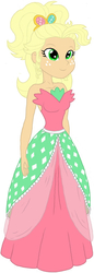 Size: 524x1525 | Tagged: safe, artist:haleyc4629, applejack, equestria girls, g4, simple ways, applejewel, beautiful, clothes, colored, colored sketch, digital art, dress, female, simple background, solo, white background