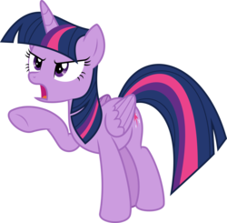 Size: 6541x6400 | Tagged: safe, artist:parclytaxel, twilight sparkle, alicorn, pony, g4, once upon a zeppelin, .svg available, absurd resolution, angry, female, mare, pointing, simple background, solo, transparent background, twilight sparkle (alicorn), vector