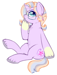 Size: 700x921 | Tagged: safe, artist:lulubell, oc, oc only, oc:supernova sparkle, pony, unicorn, female, glasses, next generation, offspring, parent:twilight sparkle, parents:twiburst, simple background, solo, transparent background