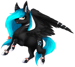 Size: 2457x2197 | Tagged: safe, artist:luuny-luna, oc, oc only, oc:nightmare gold, pegasus, pony, female, high res, mare, simple background, solo, transparent background
