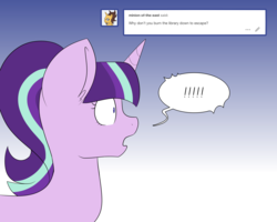 Size: 3000x2400 | Tagged: safe, starlight glimmer, pony, unicorn, series:glimmering spectacle, g4, dialogue, female, high res, solo, tumblr