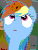 Size: 373x490 | Tagged: safe, edit, edited edit, edited screencap, screencap, rainbow dash, pegasus, pony, g4, stranger than fan fiction, animated, cookie, cropped, cute, dashabetes, female, food, sniffing, snout, solo