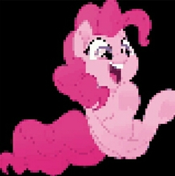 Size: 433x434 | Tagged: safe, artist:hamsandwich, pinkie pie, earth pony, pony, g4, my little pony: the movie, cute, female, mare, pink fur, pink hair, pixel art, solo