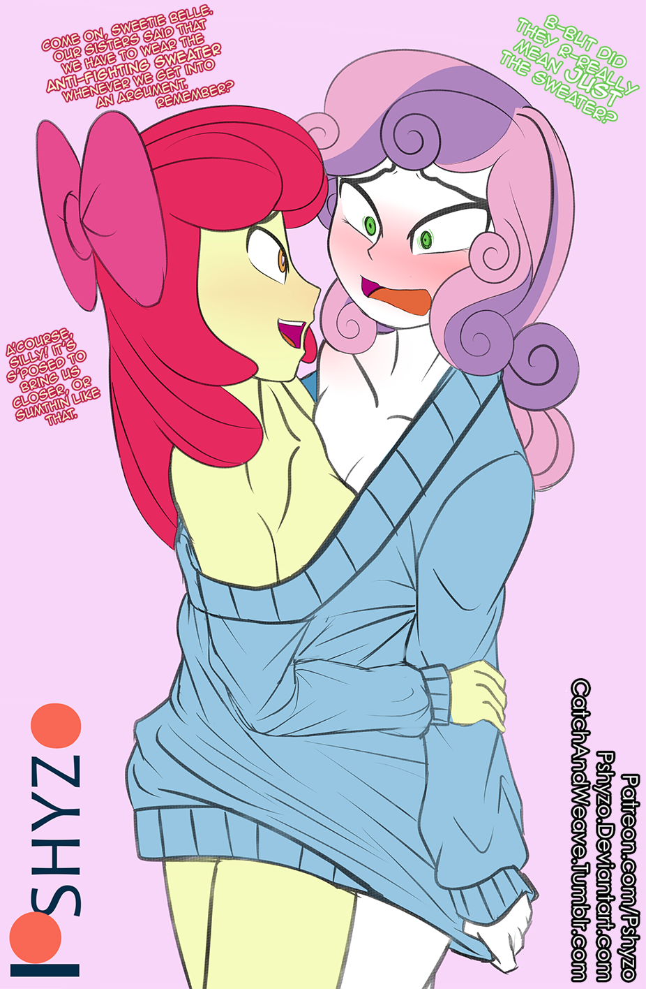 Mlp Human Apple Bloom Porn - 1735704 - apple bloom, artist:pshyzomancer, blushing ...