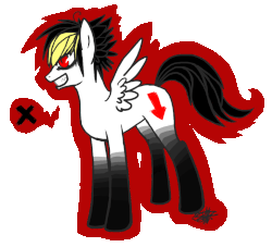 Size: 960x870 | Tagged: safe, artist:shark-bites, oc, oc only, oc:rainbow cataclysm, pony, gif, non-animated gif, simple background, solo, transparent background