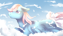 Size: 1024x576 | Tagged: safe, artist:suika999, wind whistler, pegasus, pony, g1, female, mare, solo