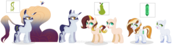 Size: 2355x633 | Tagged: safe, artist:d-a-d-d-y-k-a-r-m-a, oc, oc only, earth pony, pony, unicorn, base used, coat markings, crack ship offspring, dappled, female, freckles, male, mare, offspring, parent:big macintosh, parent:limestone pie, parent:prince blueblood, parent:princess luna, parent:rarity, parent:svengallop, parents:bluestone, parents:rarimac, parents:svenluna, simple background, stallion, transparent background, unshorn fetlocks