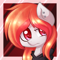 Size: 500x500 | Tagged: safe, artist:jetjetj, oc, oc only, pony, abstract background, bust, female, mare, portrait, solo