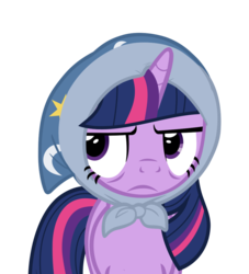 Size: 980x1080 | Tagged: safe, artist:kody02, twilight sparkle, pony, unicorn, g4, the parent map, aside glance, clothes, digital art, disgruntled, female, headscarf, mare, scarf, simple background, transparent background, vector