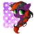 Size: 1250x1250 | Tagged: dead source, safe, artist:vird-gi, oc, oc only, oc:killjoy, bat pony, pony, bow, braided ponytail, bust, commission, cute, fangs, female, mare, simple background, solo, transparent background