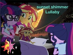 Size: 2021x1536 | Tagged: safe, artist:php77, editor:php77, sci-twi, sunset shimmer, twilight sparkle, equestria girls, g4, my little pony equestria girls: legend of everfree, camp everfree outfits, female, lesbian, ship:sci-twishimmer, ship:sunsetsparkle, shipping