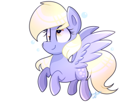 Size: 1133x951 | Tagged: safe, artist:lynchristina, derpy hooves, pegasus, pony, g4, bubble, female, mare, simple background, solo, transparent background