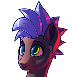 Size: 4000x4000 | Tagged: safe, artist:cherry pop, oc, oc only, oc:autello, pony, absurd resolution, bust, male, portrait, profile picture, simple background, solo, stallion, subsurface scattering, transparent background