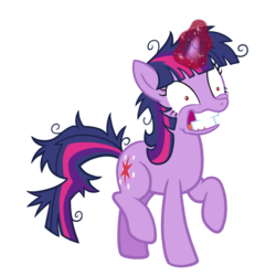 Size: 1440x1440 | Tagged: safe, artist:thecheeseburger, twilight sparkle, pony, unicorn, g4, lesson zero, female, glowing horn, horn, mare, simple background, solo, transparent background, twilight snapple, unicorn twilight, vector