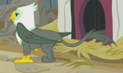 Size: 433x260 | Tagged: safe, screencap, greywing, griffon, g4, the lost treasure of griffonstone, background griffon, male, solo, walking