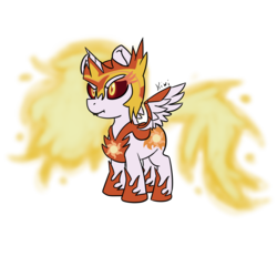 Size: 3000x3000 | Tagged: safe, artist:kiwiscribbles, daybreaker, alicorn, pony, g4, daybweaker, diabreaker, female, filly, high res, simple background, solo, transparent background, younger