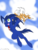 Size: 3024x4032 | Tagged: safe, artist:steelsoul, oc, oc:keeper, fox, kitsune, pony, armpits, colt, female, jumping, male, miles "tails" prower, multiple tails, panic, ponified, sonic the hedgehog, sonic the hedgehog (series)