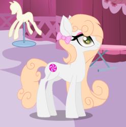 Size: 757x763 | Tagged: safe, artist:galacticflashd, part of a set, oc, oc only, oc:heart melt, earth pony, pony, bow, carousel boutique, cute, earth pony oc, eyeshadow, female, long mane, makeup, mare, ocbetes, solo