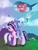 Size: 1050x1400 | Tagged: safe, artist:掩匣生, rainbow dash, starlight glimmer, trixie, twilight sparkle, pony, unicorn, g4, blushing, cute, diatrixes, duo, female, glowing horn, horn, kite, kite flying, lesbian, ship:startrix, shipping