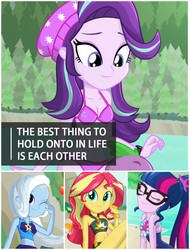 Size: 3106x4096 | Tagged: safe, artist:charliexe-edits, edit, sci-twi, spike, spike the regular dog, starlight glimmer, sunset shimmer, trixie, twilight sparkle, dog, equestria girls, g4, my little pony equestria girls: better together, belly button, bikini, clothes, geode of empathy, geode of telekinesis, magical geodes, swimsuit