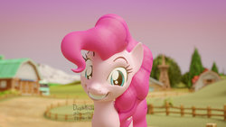 Size: 1024x576 | Tagged: safe, artist:dashyoshi, pinkie pie, earth pony, pony, g4, 3d, female, smiling, solo