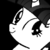 Size: 400x400 | Tagged: safe, artist:naijiwizard, edit, twilight sparkle, pony, unicorn, a royal problem, g4, my little pony: friendship is magic, avatar, black and white, bust, female, grayscale, monochrome, pixel art, pixelated, smiling, solo, style emulation, undertale