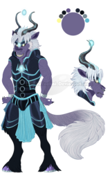 Size: 888x1400 | Tagged: safe, artist:bijutsuyoukai, oc, oc only, hybrid, magical gay spawn, male, offspring, parent:lord tirek, parent:storm king, simple background, solo, transparent background