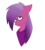 Size: 500x550 | Tagged: safe, artist:kaged-wolf, artist:synchr0wolf, oc, oc only, pegasus, pony, bandana, bust, clothes, female, floppy ears, gradient mane, mare, simple background, solo, transparent background