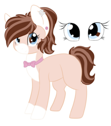 Size: 1600x1800 | Tagged: safe, artist:adostume, oc, oc only, earth pony, pony, bowtie, ear piercing, earring, jewelry, piercing, simple background, solo, transparent background