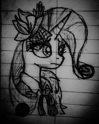 Size: 735x919 | Tagged: safe, rarity, pony, g4, female, lined paper, solo, traditional art