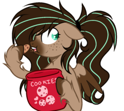Size: 921x821 | Tagged: safe, artist:mintoria, oc, oc only, oc:mint, pegasus, pony, base used, cookie, dexterous hooves, female, food, mare, simple background, solo, transparent background