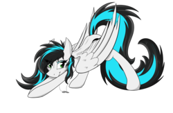 Size: 2460x1600 | Tagged: safe, artist:dangercloseart, oc, oc only, oc:danger close, pegasus, pony, dog tags, simple background, smiling, solo, stretching, transparent background