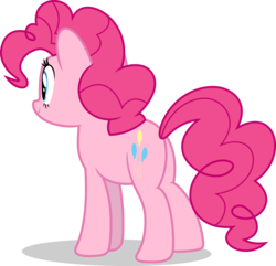 Size: 7000x6735 | Tagged: safe, artist:luckreza8, pinkie pie, earth pony, pony, g4, the maud couple, absurd resolution, butt, female, flank, plot, simple background, solo, transparent background, vector