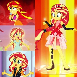 Size: 2048x2048 | Tagged: safe, screencap, sunset shimmer, a fine line, equestria girls, equestria girls specials, g4, my little pony equestria girls: better together, my little pony equestria girls: forgotten friendship, my little pony equestria girls: rainbow rocks, my past is not today, geode of empathy, high res, magical geodes, ponied up, super ponied up, transformation