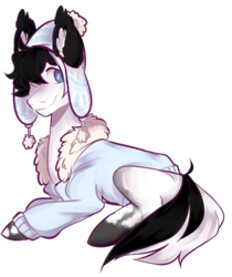 Size: 2280x2720 | Tagged: safe, artist:kazanzh, oc, oc only, pony, clothes, high res, jacket, male, prone, simple background, solo, stallion, transparent background, winter hat