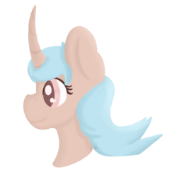 Size: 800x800 | Tagged: safe, artist:mlpcreationist, oc, oc only, oc:blazing wind, pony, unicorn, bust, curved horn, horn, simple background, solo, transparent background