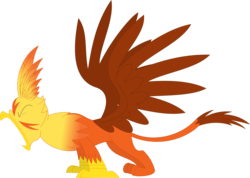 Size: 3587x2554 | Tagged: safe, artist:porygon2z, oc, oc only, oc:blaze, griffon, high res, simple background, solo, transparent background