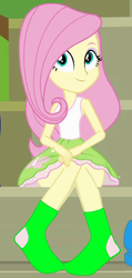 Size: 219x462 | Tagged: safe, fluttershy, equestria girls, g4, my little pony equestria girls, clothes, female, fetish, sideass, socks, solo