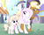 Size: 2472x1972 | Tagged: safe, artist:velveagicsentryyt, fleur-de-lis, trenderhoof, oc, oc:starlee de lys, pony, unicorn, g4, colt, family, female, filly, male, mare, offspring, parent:fleur-de-lis, parent:trenderhoof, parents:trenderlis, shipping, stallion, straight, trenderlis, trio