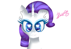 Size: 5000x3500 | Tagged: safe, artist:sweethearts11, rarity, pony, g4, bust, female, heart eyes, portrait, simple background, solo, white background, wingding eyes